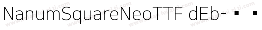 NanumSquareNeoTTF dEb字体转换